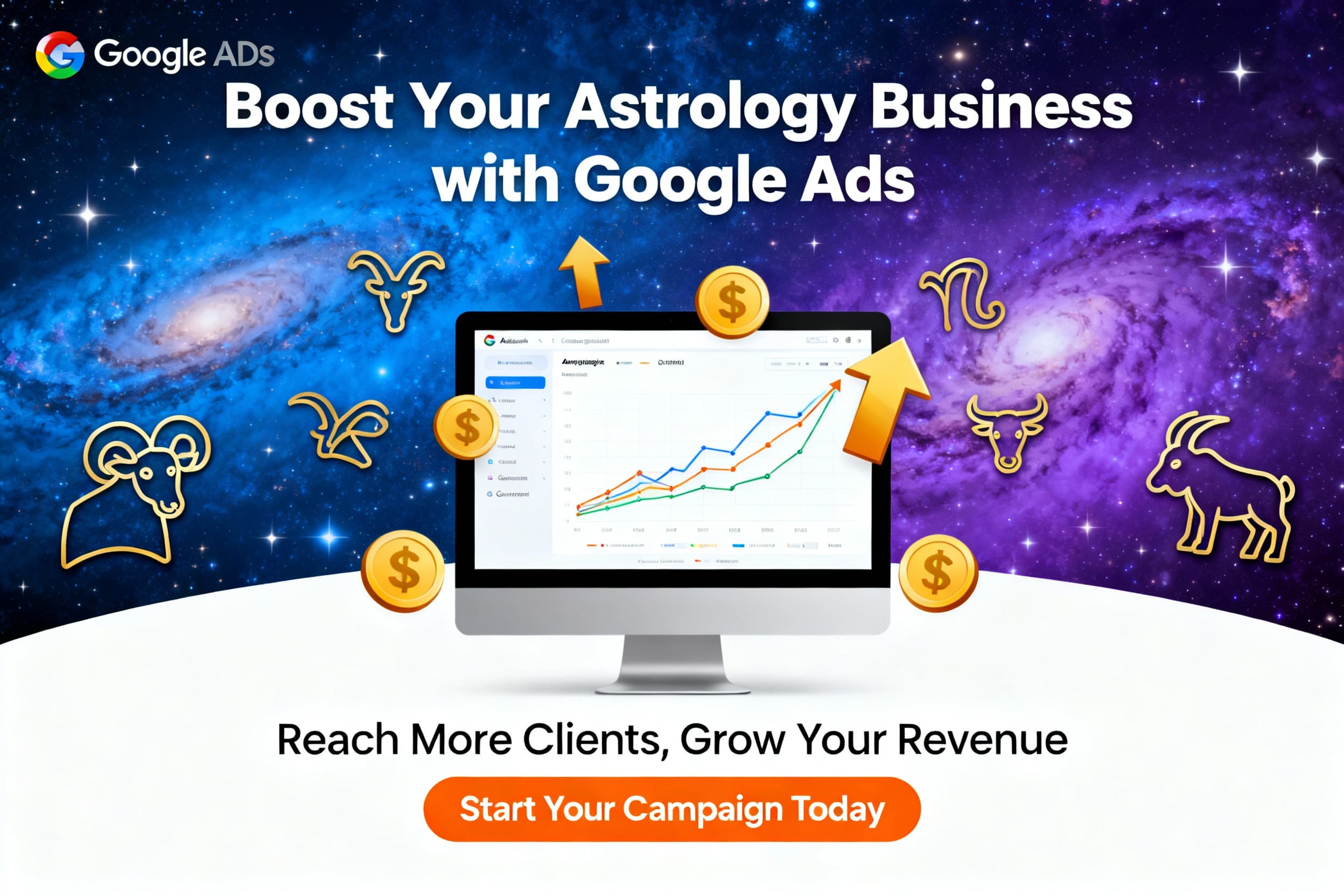 astrologer Reading PPC Illustration